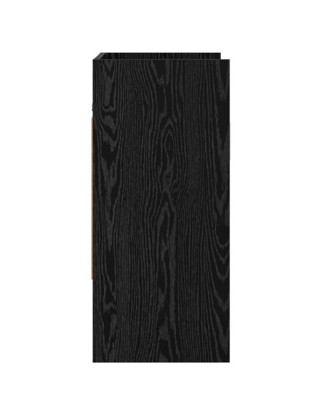 Scaffale da parete A parete Rovere Nero 80 x 36 x 80 cm