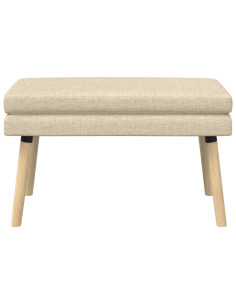Panchina a doppio strato Crema 80 x 40 x 47 cm Tessuto 2