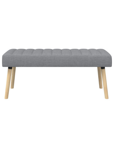 Panchina trapuntata a canale Grigio Chiaro 110 x 40 x 46 cm