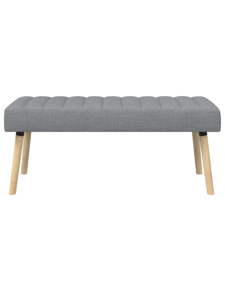 Panchina trapuntata a canale Grigio Chiaro 110 x 40 x 46 cm
