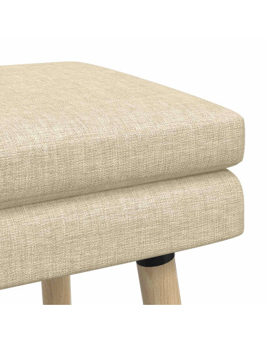 Panchina a doppio strato Crema 80 x 40 x 47 cm Tessuto