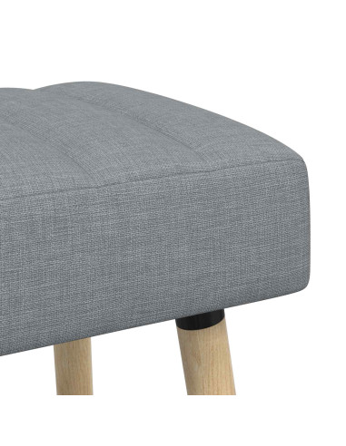 Panchina trapuntata a canale Grigio Chiaro 110 x 40 x 46 cm