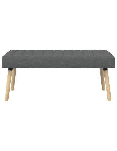 Panchina trapuntata a canale Grigio Scuro 110 x 40 x 46 cm