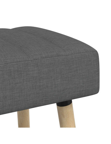 Panchina trapuntata a canale Grigio Scuro 110 x 40 x 46 cm