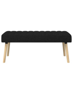 Panchina trapuntata a canale Nero 110 x 40 x 46 cm Tessuto 2