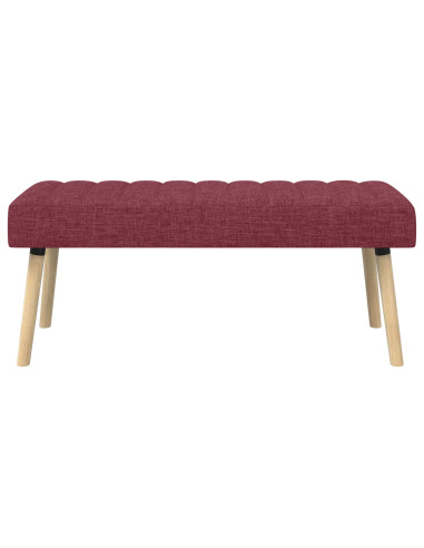 Panchina trapuntata a canale Rosso Vino 110 x 40 x 46 cm