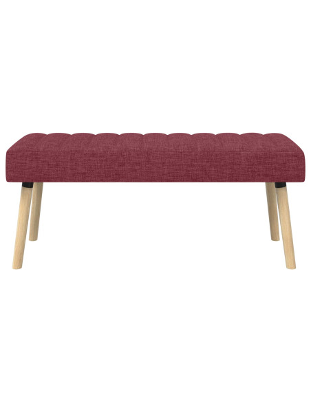 Panchina trapuntata a canale Rosso Vino 110 x 40 x 46 cm