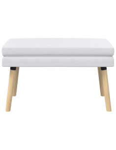 Panchina a doppio strato Bianco 80 x 40 x 47 cm Tessuto 2