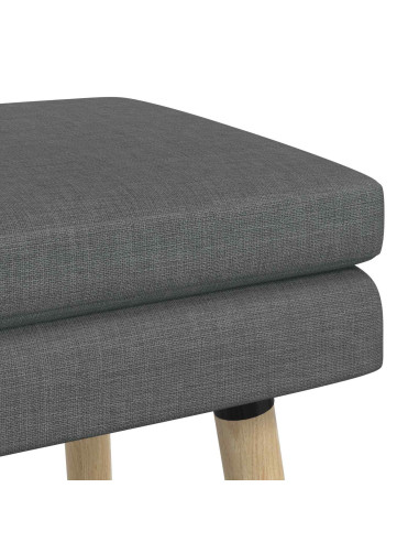 Panchina a doppio strato Grigio Scuro 60 x 40 x 46 cm Tessuto