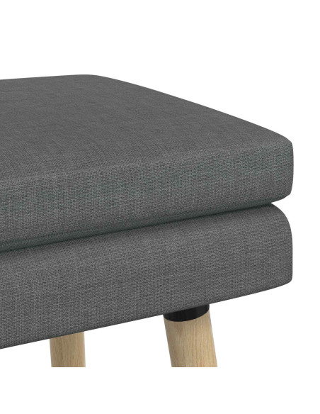 Panchina a doppio strato Grigio Scuro 60 x 40 x 46 cm Tessuto