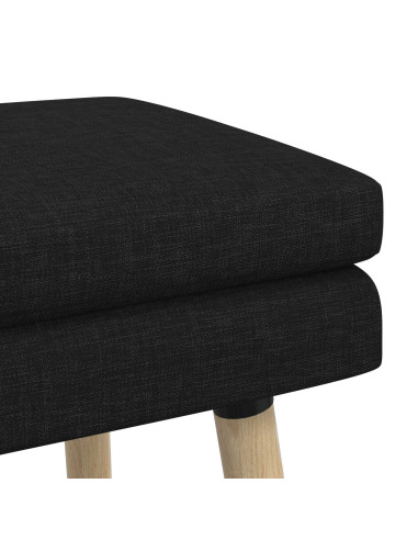 Panchina a doppio strato Nero 60 x 40 x 46 cm Tessuto