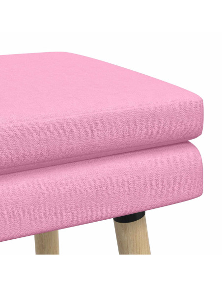 Panchina a doppio strato Rosa 80 x 40 x 47 cm Tessuto