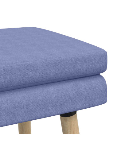 Panchina a doppio strato Blu jeans 80 x 40 x 47 cm Tessuto