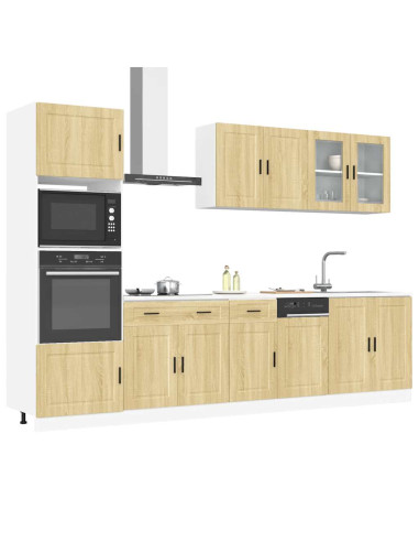 Set Mobili da Cucina 7 pz Porto Rovere Sonoma in Truciolato