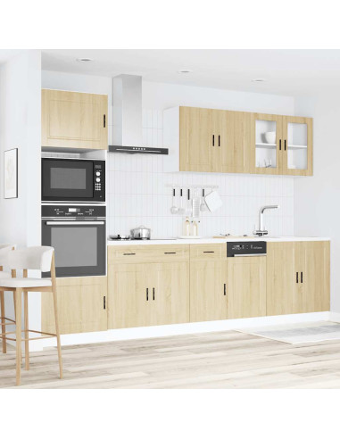 Set Mobili da Cucina 7 pz Porto Rovere Sonoma in Truciolato