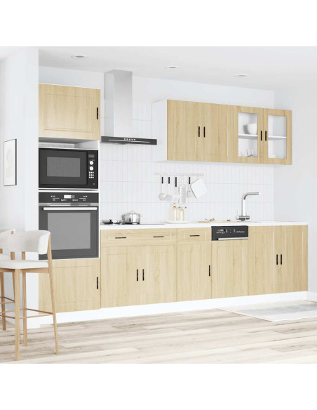 Set Mobili da Cucina 7 pz Porto Rovere Sonoma in Truciolato