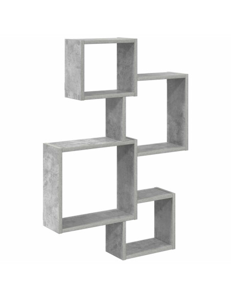 Mensole Cubo da Parete A parete Grigio 64 x 13,5 x 91,5 cm