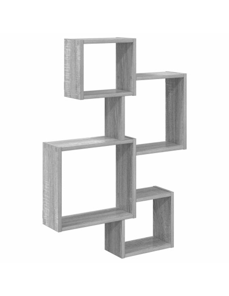 Mensole Cubo da Parete A parete Grigio 64 x 13,5 x 91,5 cm