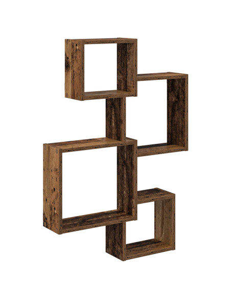 Mensole Cubo da Parete A parete Marrone 64 x 13,5 x 91,5 cm