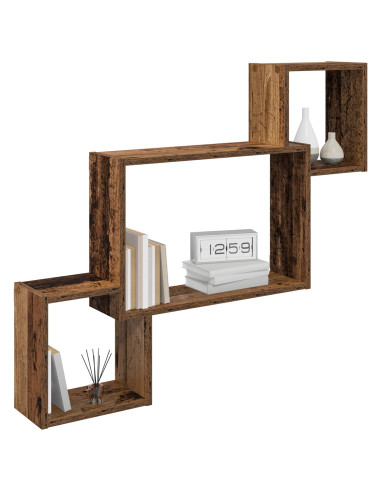 Scaffale da parete A parete Marrone 91,5 x 15 x 76 cm