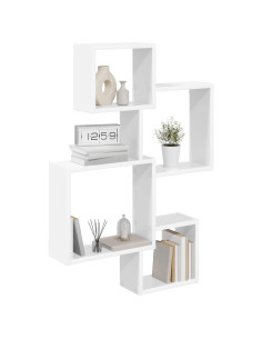 Mensole Cubo da Parete A parete Bianco 64 x 13,5 x 91,5 cm 2