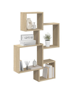 Mensole Cubo da Parete A parete Marrone 64 x 13,5 x 91,5 cm 2