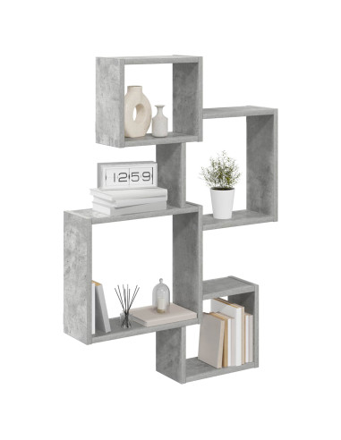 Mensole Cubo da Parete A parete Grigio 64 x 13,5 x 91,5 cm
