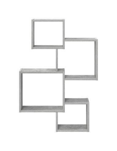Mensole Cubo da Parete A parete Grigio 64 x 13,5 x 91,5 cm