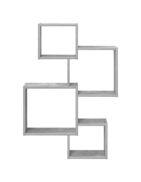 Mensole Cubo da Parete A parete Grigio 64 x 13,5 x 91,5 cm