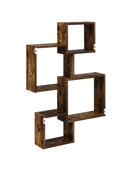 Mensole Cubo da Parete A parete Marrone 64 x 13,5 x 91,5 cm