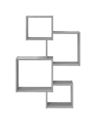 Mensole Cubo da Parete A parete Grigio 64 x 13,5 x 91,5 cm
