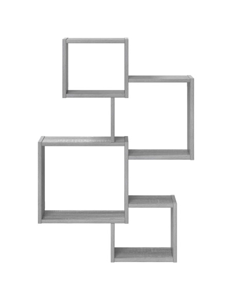 Mensole Cubo da Parete A parete Grigio 64 x 13,5 x 91,5 cm