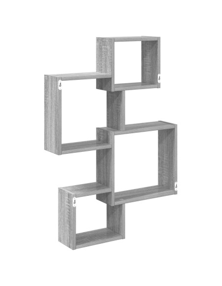 Mensole Cubo da Parete A parete Grigio 64 x 13,5 x 91,5 cm