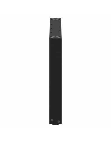 Gambe per Tavolino da Caffè a Forma di U 2 pz Nere 60x(42-43) cm Acciaio