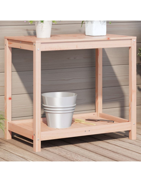 Tavolo Invaso con Ripiano 82,5x50x75 cm Legno Massello Douglas
