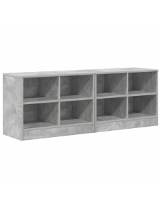 Armadietto per letto 2 pcs Grigio Cemento 66 x 33 x 48 cm