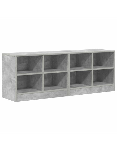 Armadietto per letto 2 pcs Grigio Cemento 66 x 33 x 48 cm