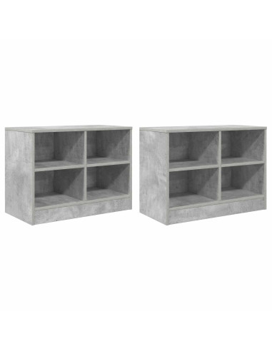 Armadietto per letto 2 pcs Grigio Cemento 66 x 33 x 48 cm