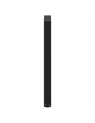 Gambe per Tavolo Consolle a Forma di U 2 pz Nere 28x(72-73) cm Acciaio