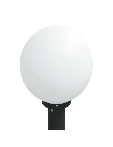 Lampioni a paletto con sensore e presa 3 pz 80 cm neri IP44