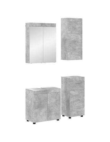 Set di mobili per il bagno TULUM 4 pcs Grigio cemento
