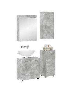 Set di mobili per il bagno TULUM 4 pcs Grigio cemento 2