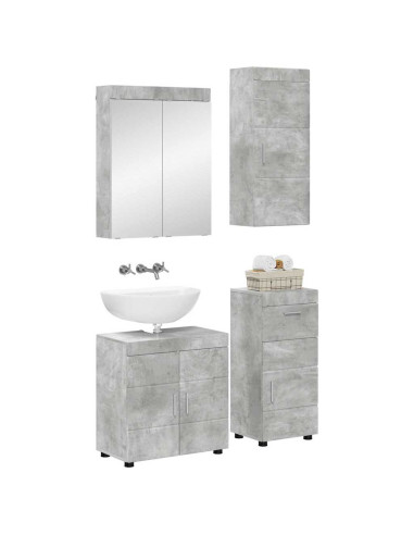 Set di mobili per il bagno TULUM 4 pcs Grigio cemento