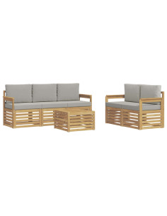 Set divani Legno di Acacia Massello 2