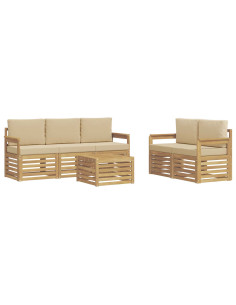 Set divani Legno di Acacia Massello 2