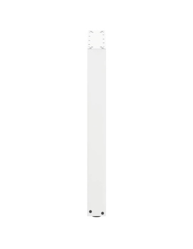 Gambe per tavolo da pranzo a forma di U 2 pz bianche 70x(72-73) cm in acciaio