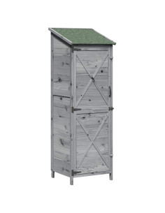 Capanno da Giardino Grigio 59,5 x 56 x 176,5 cm 2