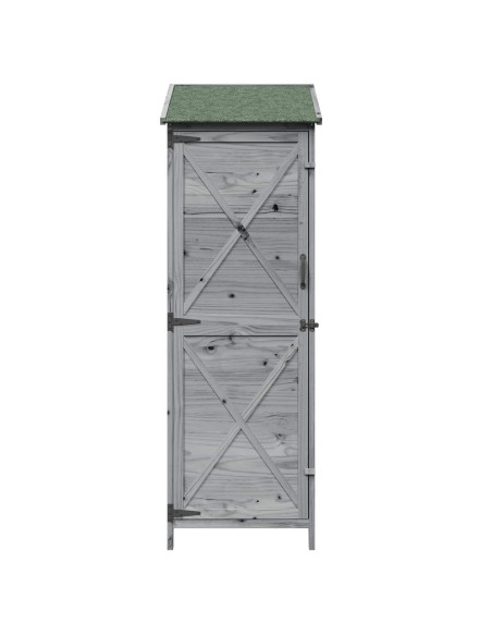 Capanno da Giardino Grigio 59,5 x 56 x 176,5 cm