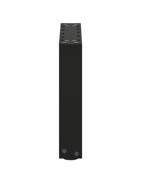 Gambe per Tavolino da Caffè a Forma di U 2 pz Nere 30x(30-31) cm Acciaio
