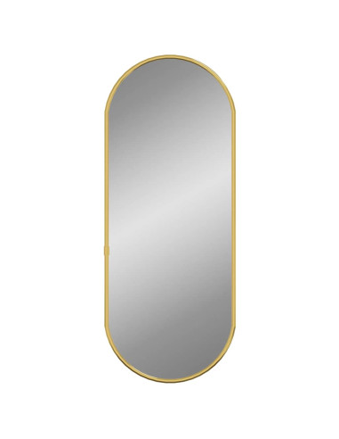 Specchio da Parete Dorato 50x20 cm Ovale